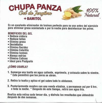 Gel de jengibre con bamitol 100% Original "chupapanza"