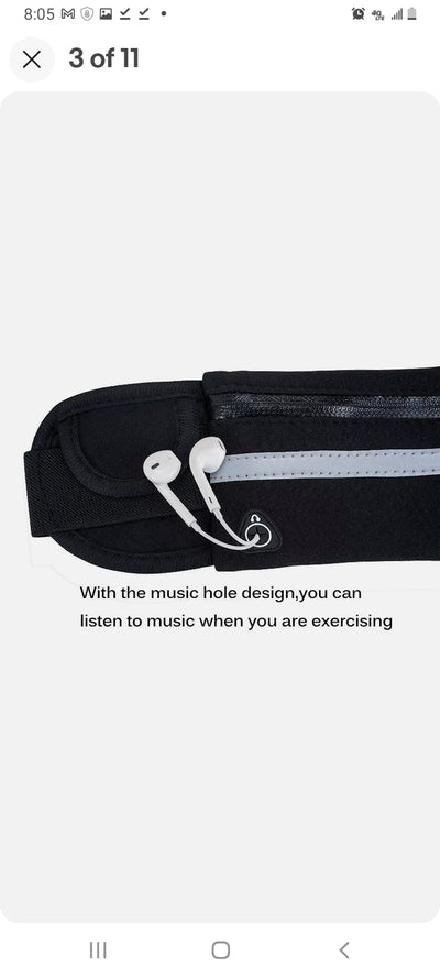 Waterproof Sport Runner Waist Bum Bag Running Jogging Belt Pouch Zip Fanny Pack