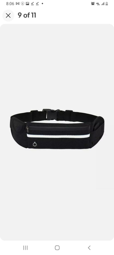 Waterproof Sport Runner Waist Bum Bag Running Jogging Belt Pouch Zip Fanny Pack